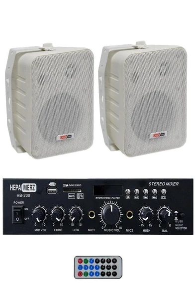 Lastvoice Ekonomi Wall Paket-2W Anfi ve Duvar Hoparlörü Seti (1 ANFİ + 2 HOPARLÖR) ürün görseli