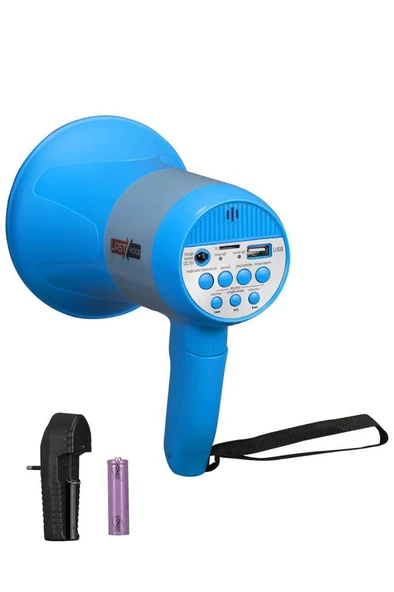 Lastvoice Mgf-50 Usb Şarjlı EL Megafon 50 Watt Kayıt Usb Siren (Şarj Aleti İçerisinde) - Resim 2