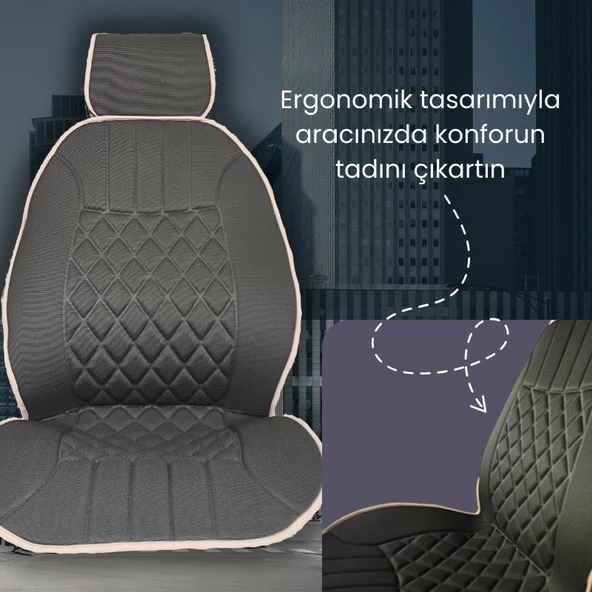 Space Oto Koltuk minderi, Volkswagen araçlara uyumlu 2'li set özel tasarım minder - Resim 10