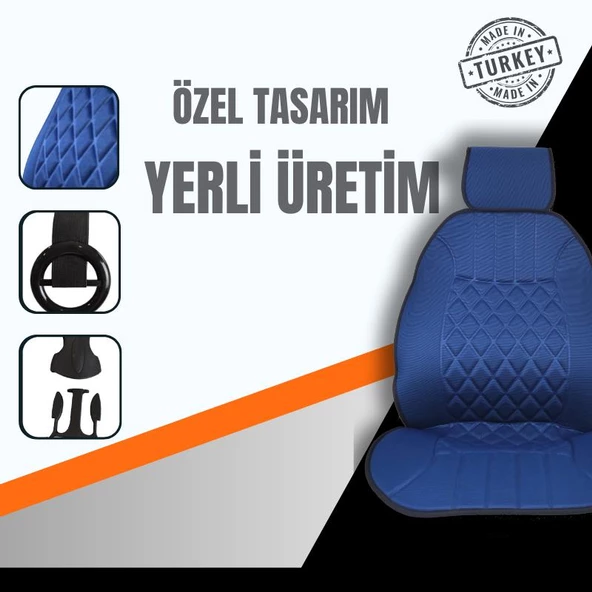 Space Oto Koltuk minderi, Dacia araçlara uyumlu 2'li set özel tasarım minder - Resim 10