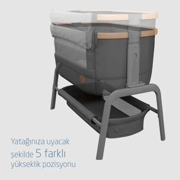 Maxi Cosi Iora Katlanabilir Anne Yanı Beşik Beyond Graphite Eco - 5