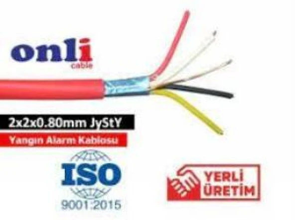 Onli 2x2x0,80mm J-Y(st)Y...Lg CCA 100 metre Yangın Alarm Kablosu ürün görseli
