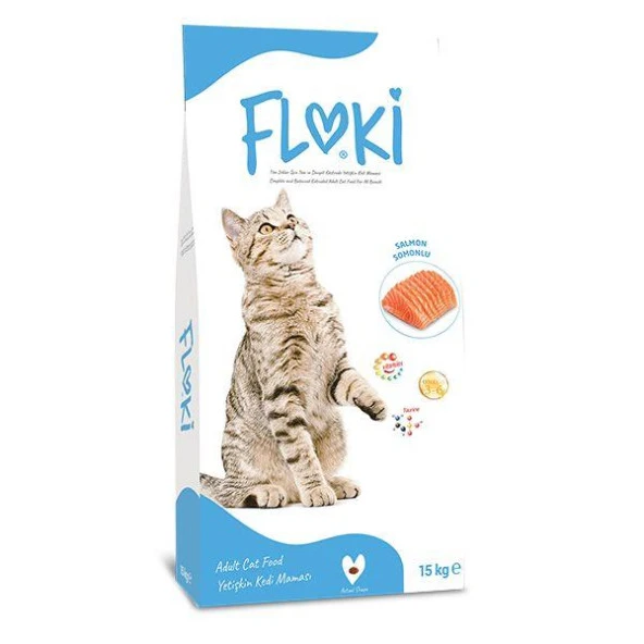 Floki Somonlu Yetişkin Kedi Maması 15 Kg