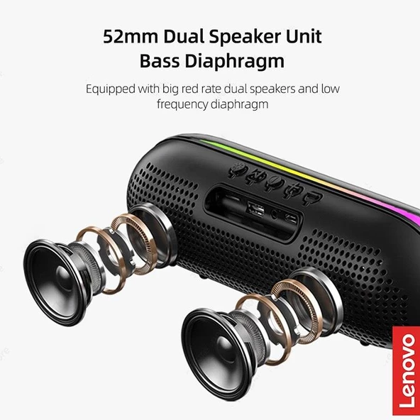 Lenovo TS40 PRO Kablosuz Renkli Taşınabilir Bluetooth Hoparlör - 6