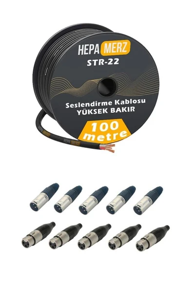 Hepa Merz Connection Paket-7 Mikrofon Kablosu XLR Konnektör Paketi ürün görseli