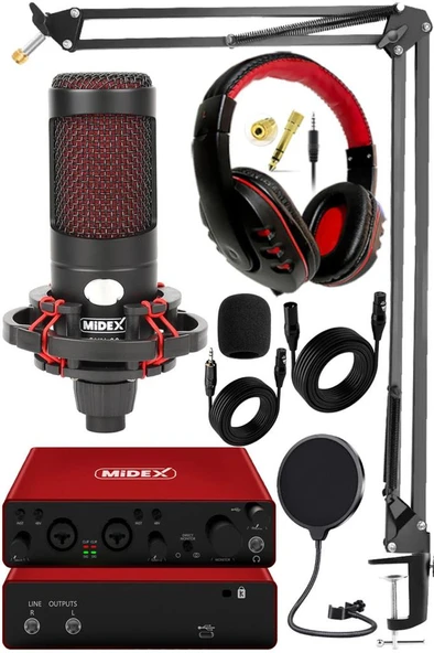 Midex Superior Pack-2 Stüdyo Kayıt Ekipmanları GLX-800 Ses Kartı CXN-30 Stüdyo Mikrofon ürün görseli