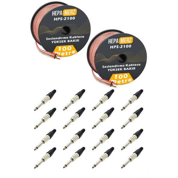 Hepa Merz Connection Paket-10 Hoparlör Kablosu Jak Konnektör Paketi
