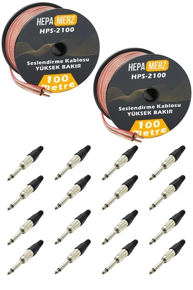 Hepa Merz Connection Paket-10 Hoparlör Kablosu Jak Konnektör Paketi ürün görseli 1