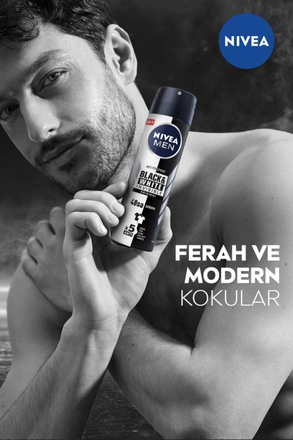 Nivea Invisible Black&White Erkek Deodorant 150 ml - 4