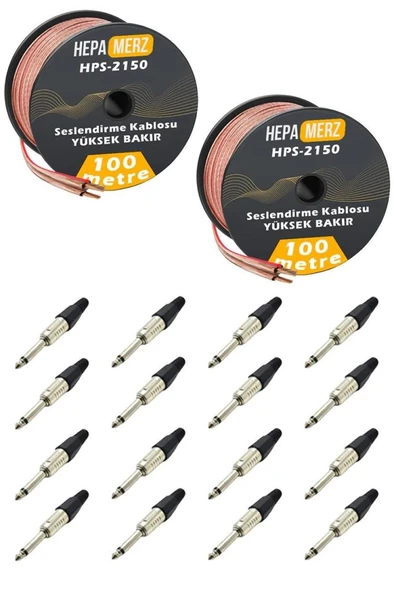 Hepa Merz Connection Paket-12 Hoparlör Kablosu Jak Konnektör Paketi ürün görseli 1