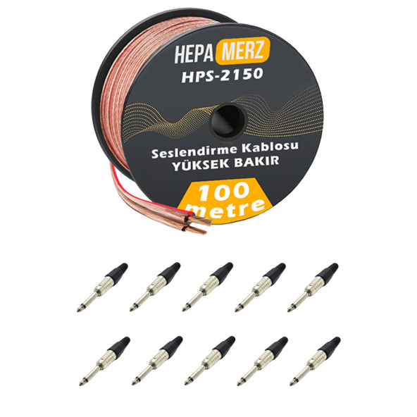 Hepa Merz Connection Paket-15 Hoparlör Kablosu Jack Konnektör Paketi
