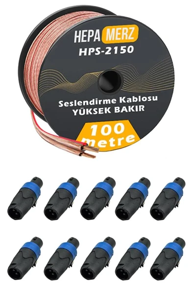 Hepa Merz Connection Paket-13 Hoparlör Kablosu Speakon Konnektör Paketi ürün görseli 1