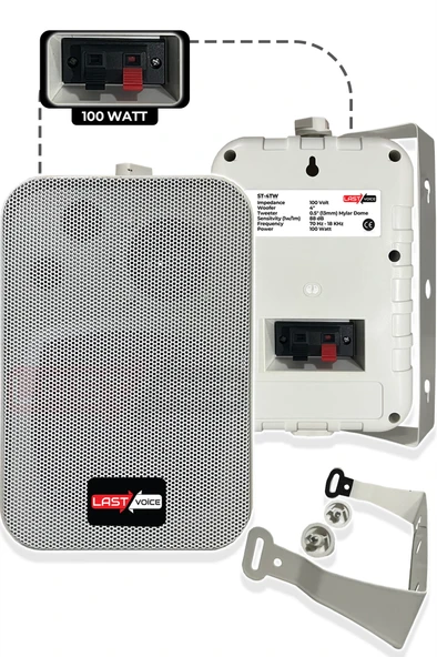 Lastvoice Double Paket-4 Anfili Duvar ve Tavan Hoparlör Seti - Resim 3