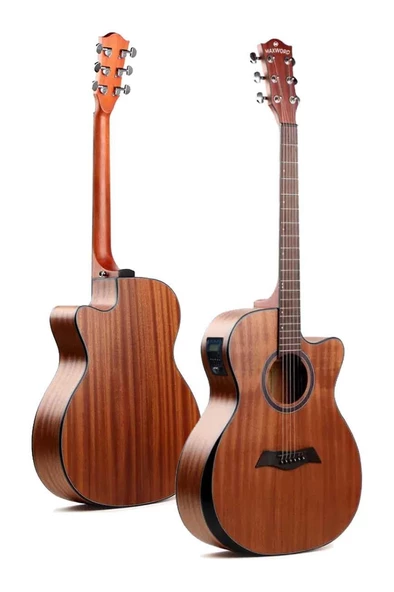 Maxword M450-EQ-AMP Profesyonel Masif Ağaç Amfili Elektro Akustik Gitar Seti üst Segment - 4