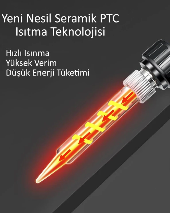 Valkyrie 5 Parça Tetikli Otomatik Beslemeli Havya Lehim Tabancası Seti - 60W 480°C Yeni Nesil Seramik Isınma - Tek El Kullanım - 7
