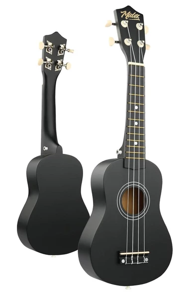 Midex UKX-901 BK Siyah Soprano Ukulele (Askı Çanta Metod Pena) - 3