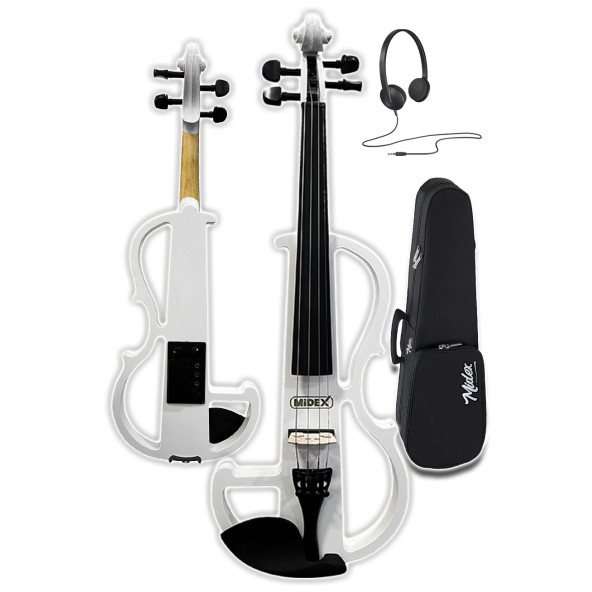 Midex Rcz-606W Elektro Keman Seti Beyaz (Kulaklık Kablo Metod Tuner Yastık) - 3