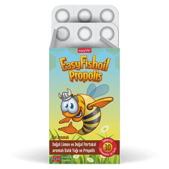 EasyFishoil Propolis 30 Çiğnenebilir Jel Form
