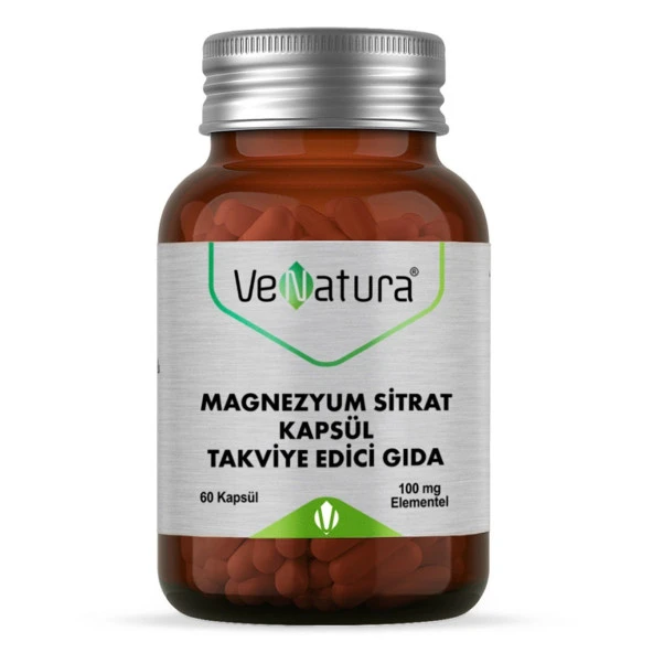 VeNatura Magnezyum Sitrat Kapsül 100 mg 60 Kapsül