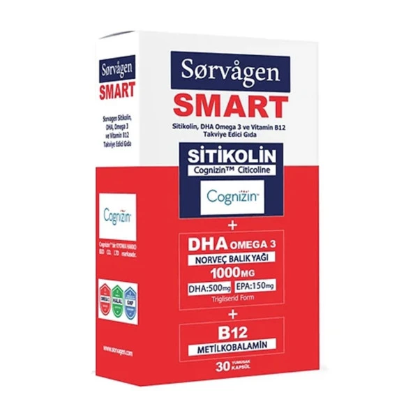 Sorvagen Smart Sitikolin 30 Kapsül