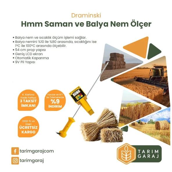 Draminski Hmm Saman ve Balya Nem Ölçer - Resim 2