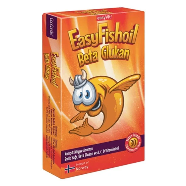 EasyFishoil Beta Glukan 30 Çiğnenebilir Jel Tablet