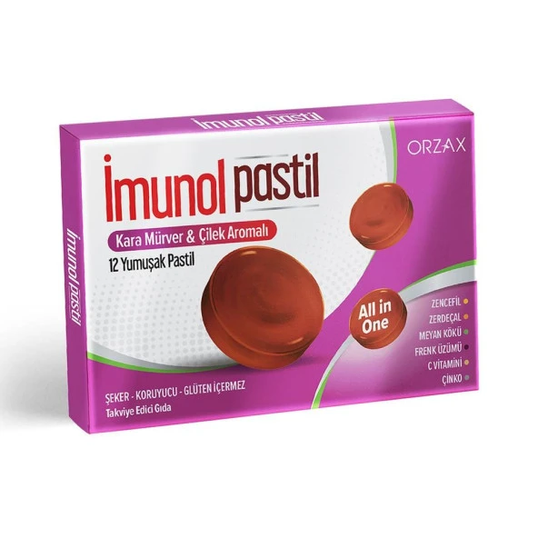 İmunol Karamürver & Çilek Aromalı 12 Pastil