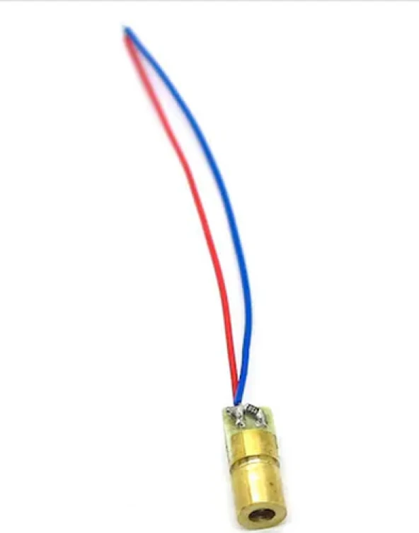 6mm 650nm 5mW Kırmızı Nokta Kafalı Bakır Lazer ürün görseli