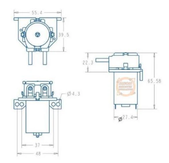 G328 12V Peristaltik Sıvı Pompası - Resim 2