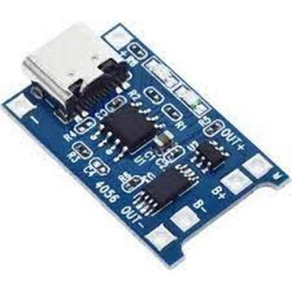 TP4056 Korumalı Type-C USB Girişli Şarj Modülü