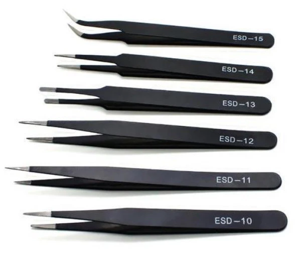 6 sı bir arada Antistatik Cımbız Seti (ESD-10,ESD-11,ESD-12,ESD-13,ESD-14,ESD-15) ürün görseli