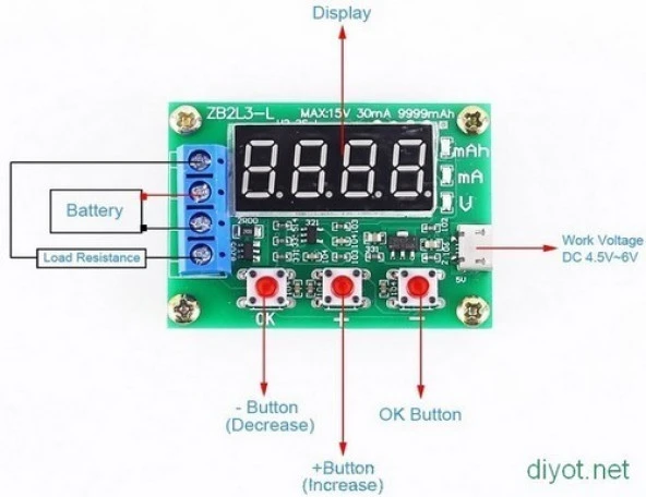 ZB2L3 Batarya Kapasite Test Edici - Resim 3