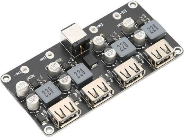 6V - 30V 24W 4 USB'li Gerilim Azaltıcı Hızlı Şarj Kartı ürün görseli