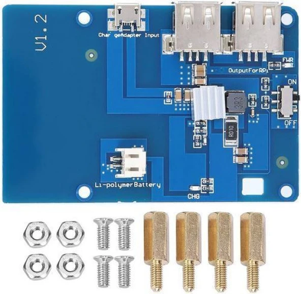 Raspberry Pi 3 Güç Kaynağı Modülü (LCD Ekran için Çift USB'li)