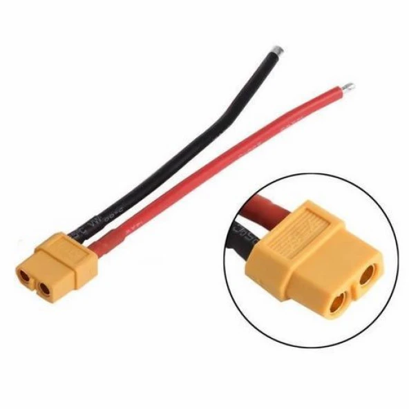 12AWG 15cm XT60 Dişi Kablo