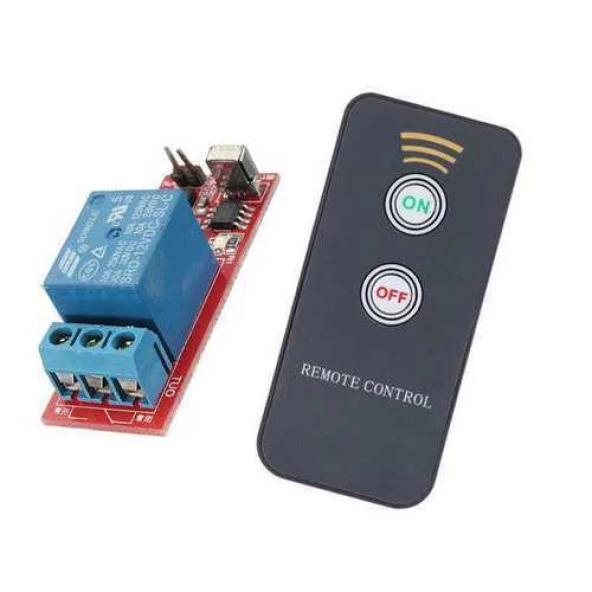 12V 1 Kanallı IR Uzaktan Kumandalı Röle Modülü