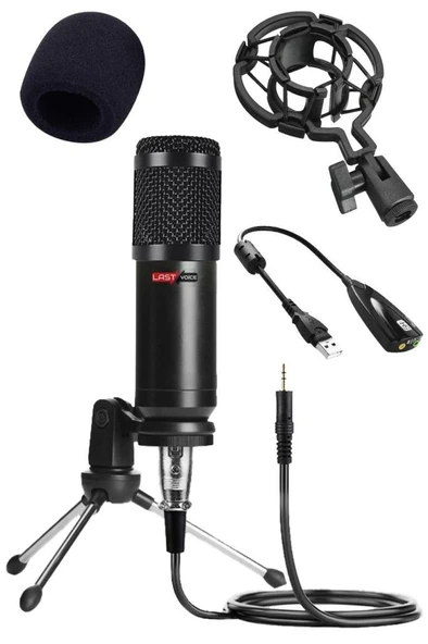 Lastvoice BM800 SY Mini Tripodlu Youtuber Twitch Yayıncı Mikrofonu ürün görseli 1