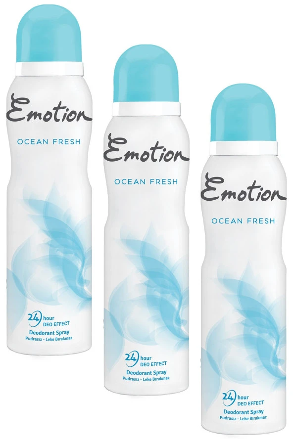 Emotion Ocean Fresh 3lü Kadın Deodorant 150 ml x 3