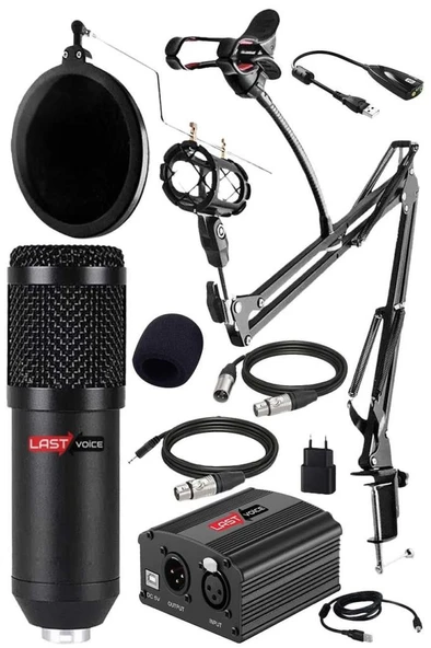 Lastvoice Home Paket BM800 Mikrofon + Set-01 Stand + Phantom Power ürün görseli