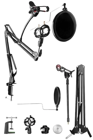 Lastvoice Home Paket BM800 Mikrofon + Set-01 Stand + Phantom Power - Resim 3