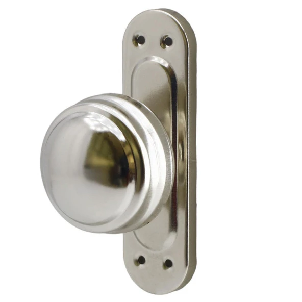 Mandal Aynalı Kapı Tokmağı Topuzu Çekme Kolu Metal Tokmak Nikel - Resim 4