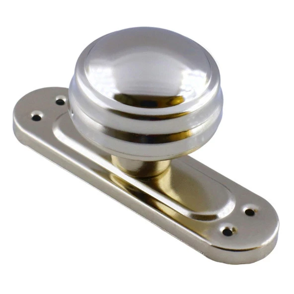 Mandal Aynalı Kapı Tokmağı Topuzu Çekme Kolu Metal Tokmak Nikel - Resim 6