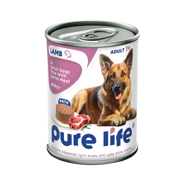 Pure Life Pate Tahılsız Kuzu Etli Yetişkin Köpek Maması 400 g
