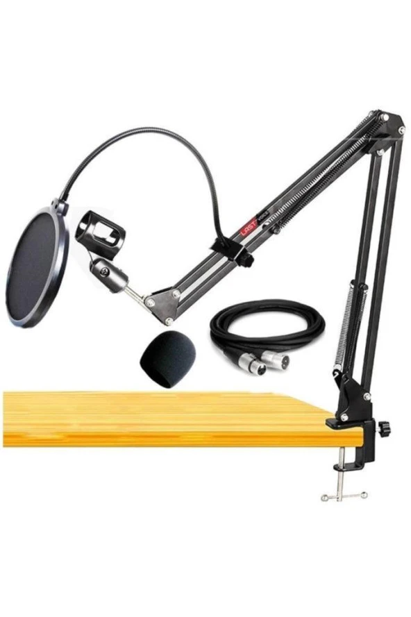 Lastvoice Nb39PSX Set Stüdyo Masa Mikrofon Standı Pop Filtre XLR Kablo - 2