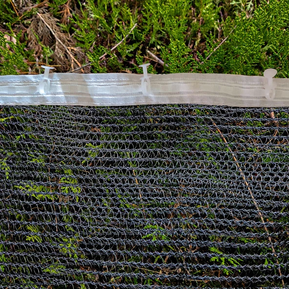 1,3x19 SİYAH KUŞ FİLESİ BALKON PERDESİ HAZIR KOPÇALI VE KORNİŞ DÜĞMELİ KEDİ KORUMA AĞI DOLU FİLESİ MİSİNA FİLE KUŞ ÖNLEME FİLESİ BALKON KORUMA AĞI - Resim 2