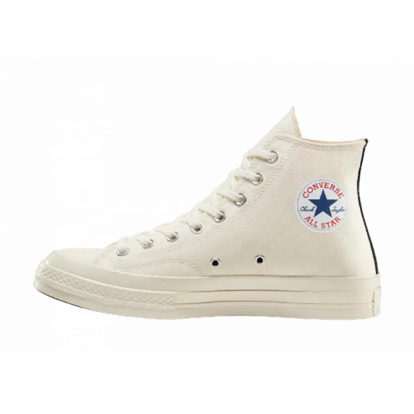Converse Chuck Taylor All-Star 70 Hi Comme des Garcons PLAY White Günlük Spor Ayakkabı - 2