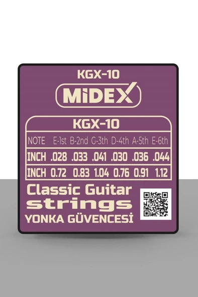 Midex KGX-10 Klasik Gitar Teli Takımı ve Pena Seti - Resim 2