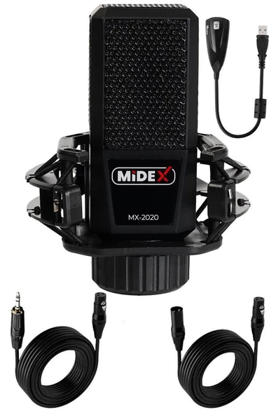 Midex MX-2020 Condenser +48V Stüdyo Ses Kayıt Mikrofonu ürün görseli