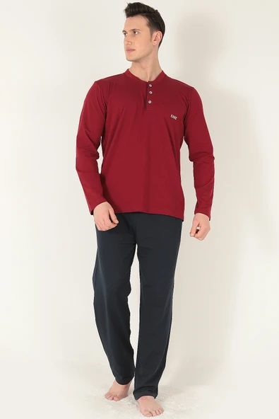 KANZ 2 Parça Erkek Soft Doğal Pamuk Pijama Takımı ürün görseli