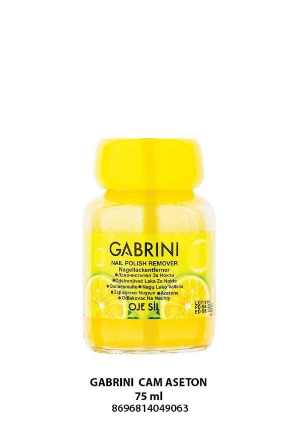 Gabrini Oje Sil Süngerli Cam Aseton 75 ml Limon - 2